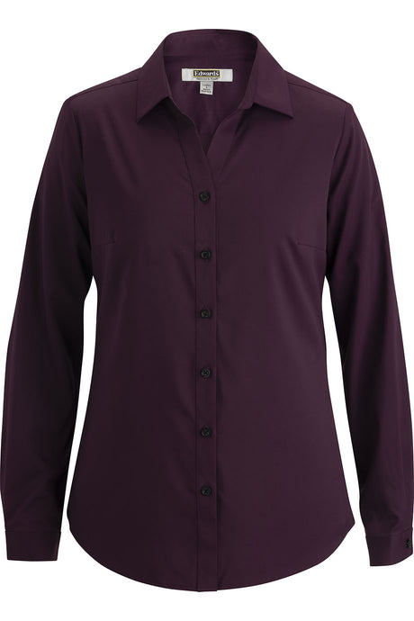 Edwards XXS Ladies' Eggplant Sustainable Blouse