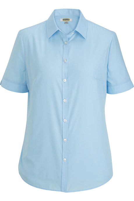 Edwards XXS Ladies' Essential Broadcloth Shirt - Light Blue