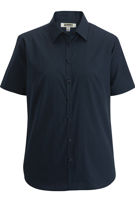 Ladies' Navy Essential Broadcloth Shirt