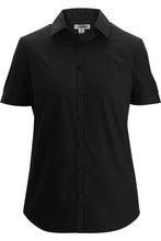 Load image into Gallery viewer, Edwards XXS Ladies&#39; Essential Broadcloth Shirt - Black