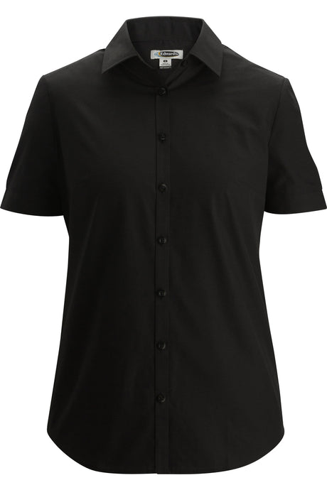 Edwards XXS Ladies' Essential Broadcloth Shirt - Black