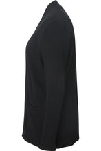 Load image into Gallery viewer, Black Jersey Knit Acrylic Cardigan