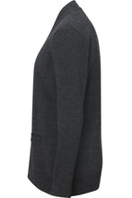 Load image into Gallery viewer, Charcoal Jersey Knit Acrylic Cardigan
