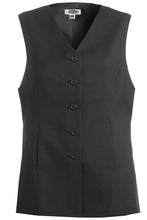 Load image into Gallery viewer, Edwards XS Ladies&#39; Black Essential Polyester Vest (6 Buttons)
