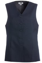 Load image into Gallery viewer, Edwards XS Ladies&#39; Dark Navy Essential Polyester Vest (6 Buttons)