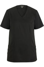 Load image into Gallery viewer, Edwards XXS Ladies&#39; Black Power Stretch Mock Wrap Tunic