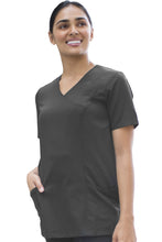 Load image into Gallery viewer, Edwards Ladies&#39; Steel Grey Power Stretch Mock Wrap Tunic