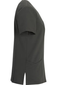 Edwards Ladies' Steel Grey Power Stretch Mock Wrap Tunic