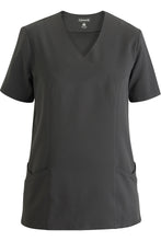 Load image into Gallery viewer, Edwards XXS Ladies&#39; Steel Grey Power Stretch Mock Wrap Tunic