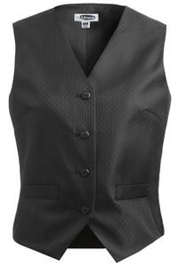 Edwards S Ladies' Black Diamond Brocade Vest