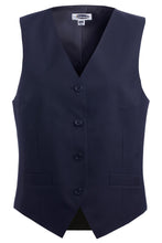 Load image into Gallery viewer, Edwards XS Ladies&#39; Navy Essential Polyester Vest (4 Buttons)