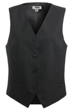 Load image into Gallery viewer, Edwards XS Ladies&#39; Black Essential Polyester Vest (4 Buttons)