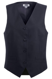 Edwards XS Ladies' Dark Navy Essential Polyester Vest (4 Buttons)