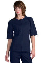 Load image into Gallery viewer, Edwards Black Housekeeping Zip Tunic
