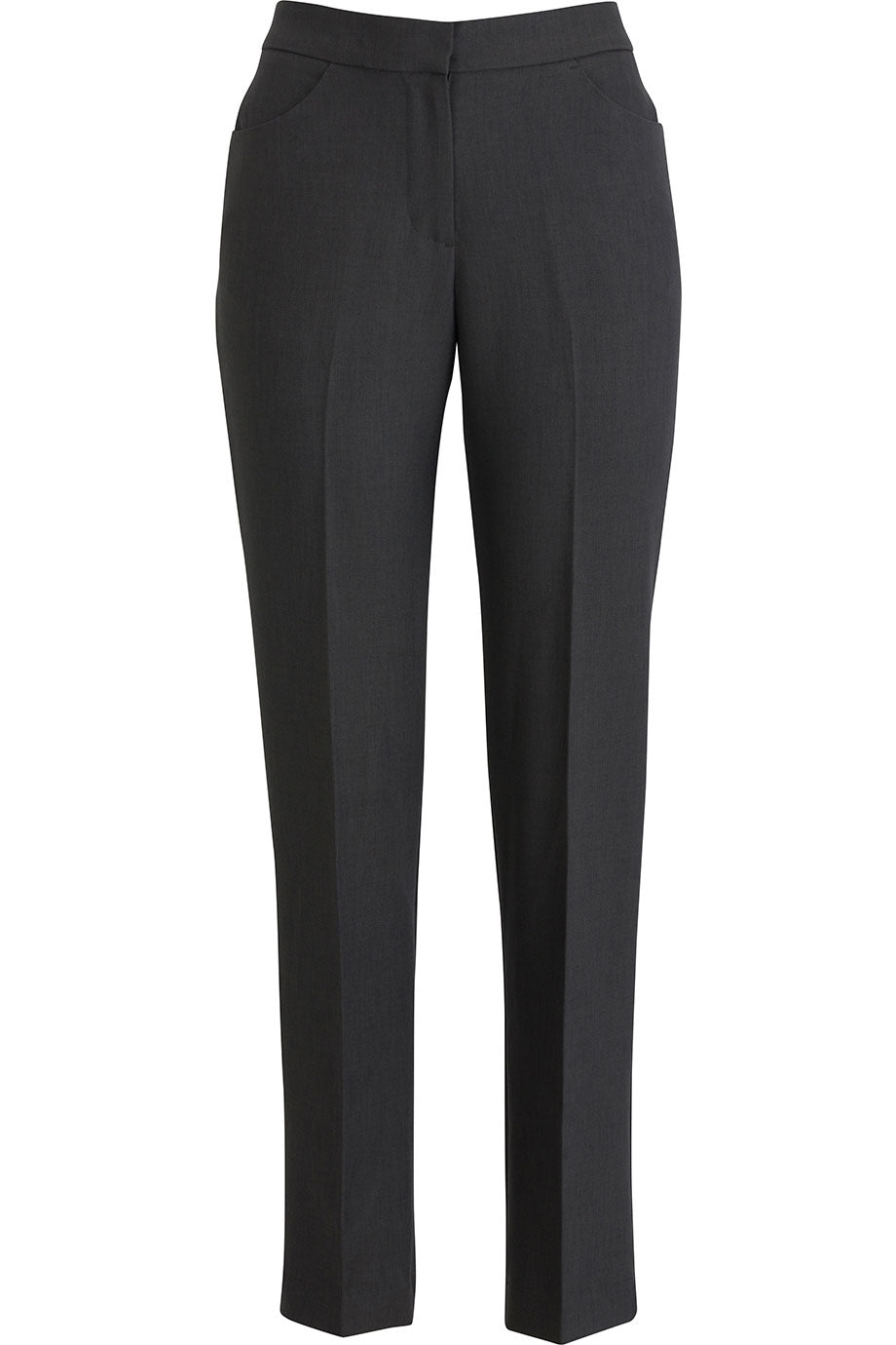 dress pants with elastic waist for women NATHGAM Women's Half Straight Leg Ladies Solid Color Business Office Pants Trousers Pockets at Amazon Women's Clothing store This Comfortable Co Ariel Waistband Pant | USA