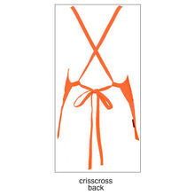 Load image into Gallery viewer, Orange Criss Cross Bib Apron (3 Pockets)