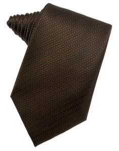 Cardi Self Tie Chocolate Herringbone Necktie