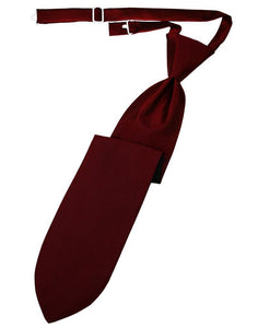 Cardi Pre-Tied Claret Herringbone Necktie