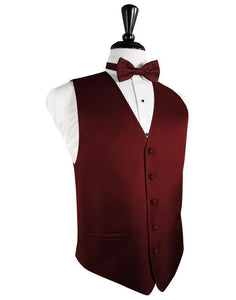 Cardi Claret Herringbone Tuxedo Vest