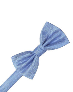 Cardi Cornflower Herringbone Bow Tie