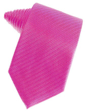 Load image into Gallery viewer, Cardi Self Tie Fuchsia Herringbone Necktie