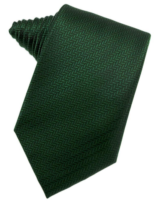 Cardi Self Tie Hunter Herringbone Necktie