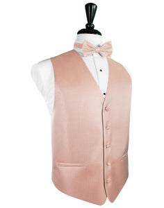 Cardi Peach Herringbone Tuxedo Vest