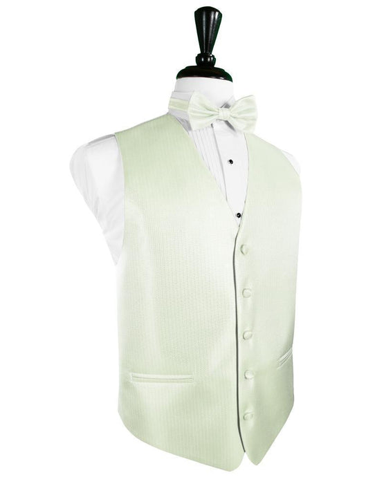 Cardi Pistachio Herringbone Tuxedo Vest