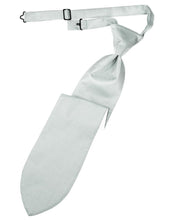 Load image into Gallery viewer, Cardi Pre-Tied Platinum Herringbone Necktie