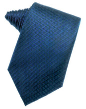 Load image into Gallery viewer, Cardi Self Tie Sapphire Herringbone Necktie