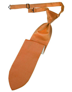Cardi Pre-Tied Tangerine Herringbone Necktie