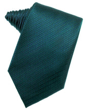 Load image into Gallery viewer, Cardi Self Tie Teal Herringbone Necktie