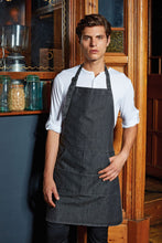 Load image into Gallery viewer, Artisan Collection by Reprime Denim Bib Adjustable Apron (4 Pocket Pouch)