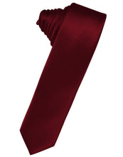 Load image into Gallery viewer, Cardi Self Tie Apple Luxury Satin Skinny Necktie