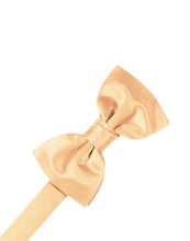 Load image into Gallery viewer, Cardi Pre-Tied Apricot Luxury Satin Bow Tie