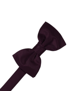 Cardi Pre-Tied Berry Luxury Satin Bow Tie