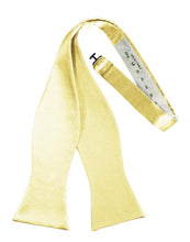 Load image into Gallery viewer, Cardi Self Tie Canary Luxury Satin Bow Tie