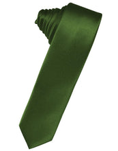 Load image into Gallery viewer, Cardi Self Tie Clover Luxury Satin Skinny Necktie