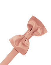Load image into Gallery viewer, Cardi Pre-Tied Coral Luxury Satin Bow Tie