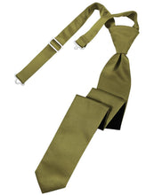Load image into Gallery viewer, Cardi Pre-Tied Fern Luxury Satin Skinny Necktie