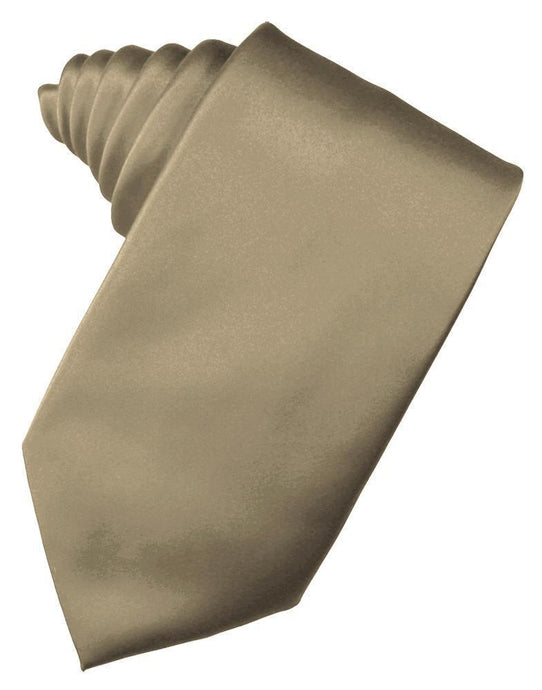 Cardi Self Tie Latte Luxury Satin Necktie