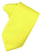Load image into Gallery viewer, Cardi Self Tie Lemon Luxury Satin Necktie