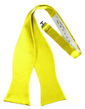 Load image into Gallery viewer, Cardi Self Tie Lemon Luxury Satin Bow Tie