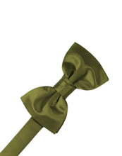 Load image into Gallery viewer, Cardi Pre-Tied Moss Luxury Satin Bow Tie