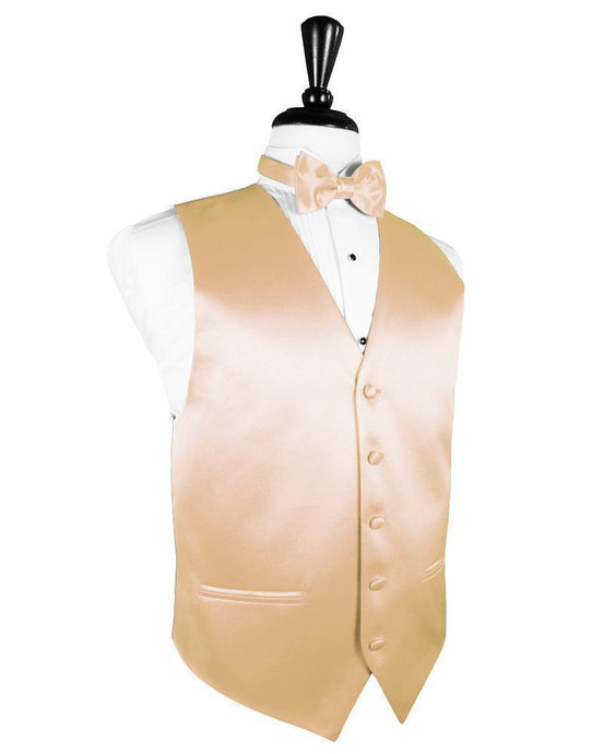 Cardi Peach Luxury Satin Tuxedo Vest
