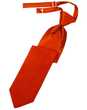 Load image into Gallery viewer, Cardi Pre-Tied Persimmon Luxury Satin Necktie
