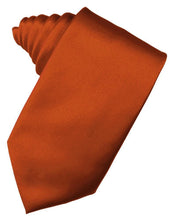 Load image into Gallery viewer, Cardi Self Tie Persimmon Luxury Satin Necktie