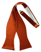 Load image into Gallery viewer, Cardi Self Tie Persimmon Luxury Satin Bow Tie