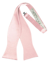 Load image into Gallery viewer, Cardi Self Tie Pink Luxury Satin Bow Tie