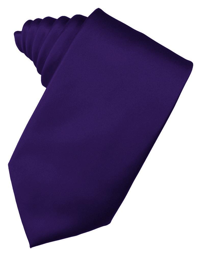 Cardi Self Tie Purple Luxury Satin Necktie